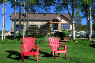 Outdoor bistro area